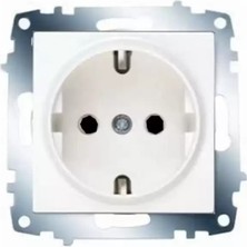 Viko Karre Beyaz Çocuk Korumalı Topraklı Priz - Çerçevesiz