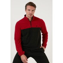 Buratti Regular Fit Fermuarlı Dik Yaka Kışlık Şardonlu Polar Erkek Polar 5906016