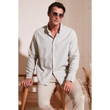 Buratti Pamuklu Regular Fit Düğmeli Yaka Kışlık Gömlek Erkek Gömlek CF24W127079