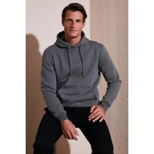 Buratti Slim Fit Kapüşonlu Kanguru Cepli İçi Tüylü Yumuşak Şardonlu Sweat Erkek SWEAT 5905281