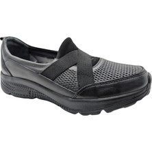 Çiğdem Kundura Mariotto Xelara Hakiki Deri Ortopedik Kadın Ayakkabı - Xelara - Siyah - 38