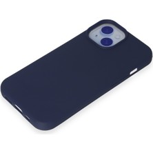 Denza Case Apple iPhone 15 Plus Kılıf Soft Pürüzsüz Silikon Kılıf - Lacivert