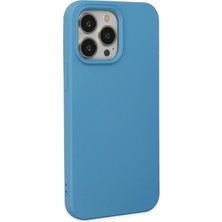 Denza Case Apple iPhone 15 Pro Kılıf Soft Pürüzsüz Silikon Kılıf - Mavi