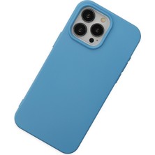 Denza Case Apple iPhone 15 Pro Kılıf Soft Pürüzsüz Silikon Kılıf - Mavi