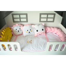 Kista Baby Montessori Bebek Uyku Seti Örgü Yan Korumalı Uyku Seti 90x190 100x200 Animals