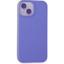 Denza Case Apple iPhone 15 Plus Kılıf Soft Pürüzsüz Silikon Kılıf - Lila