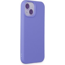 Denza Case Apple iPhone 15 Plus Kılıf Soft Pürüzsüz Silikon Kılıf - Lila