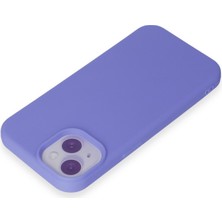 Denza Case Apple iPhone 15 Plus Kılıf Soft Pürüzsüz Silikon Kılıf - Lila