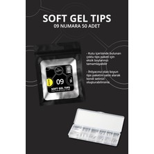 Soft Gel Tips, Badem No:09, Tek Boy 50’li Yedek Paket