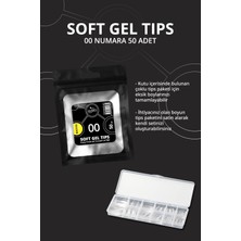 Soft Gel Tips, Badem No:00, Tek Boy 50’li Yedek Paket