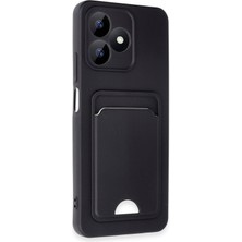 Denza Case Realme Note 50 4g Kılıf Kartvizitli Silikon Kapak - Siyah