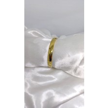 Rosa Juliet Jewelry Kadın Gold Çelik Düz Çizgi Kordon Sert Bileklik