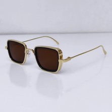 Ayel Glasses Gold  Kare  Güneş Gözlüğü  Retro