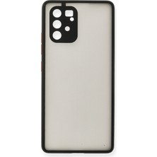 Denza Case Samsung Galaxy A91 / S10 Lite Kılıf Kenarları Renkli Mat Kapak - Siyah