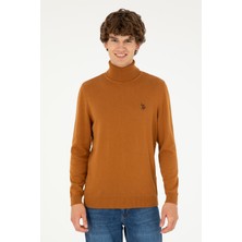U.S. Polo Assn. Erkek Slim Fit Boğazlı Yaka Saks Basic Sweatshirt 50293523-VR153