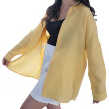 Si & Su Si&su Müslin Kumaş Kadın Rahat Kesim, Oversize, Salaş Gömlek