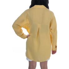 Si & Su Si&su Müslin Kumaş Kadın Rahat Kesim, Oversize, Salaş Gömlek
