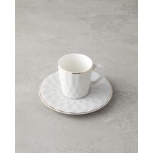 Hestia New Bone China 4 Parça 2 Kişilik Kahve Fincan Takımı Gri