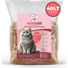 MissCatt  Çam Pelet Kedi Kumu 40 lt/20 kg, Doğal, Kokusuz, Çam Peleti