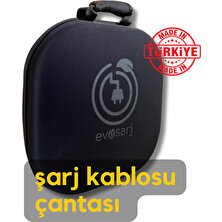 Evoşarj Elektrikli Araç Şarj Kablosu Çantası, Yerli Üretim, Özel Çanta, 36*34*11 cm