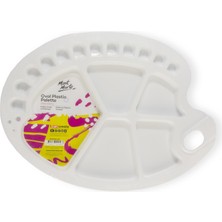 mm Oval Plastik Palet 34X25CM