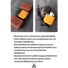 Nikura Craft Nikuracraft Deri Çakmak El Yapımı Hakiki Deri Çakmak Sarı Siyah El Yapımı Çakmak Kişiye Özel Benzinli Çakmak