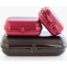 Tupperware Istiridye Saklama Kabı 3lü Set Siyah Bordo