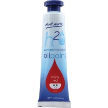 MONT MARTE mm Suyla Karıştırılabilir Yağlı Boya 37ML - Trans Red