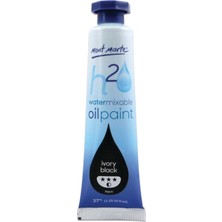 MONT MARTE Suyla Karıştırılabilir Yağlı Boya 37ml - Ivory Black
