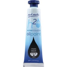 MONT MARTE mm Suyla Karıştırılabilir Yağlı Boya 37ML - Mars Black