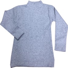 Salar Ticaret Çocuk Gri Balıkçı Yaka Uzunkol Body Likralı Ürün 8-9 Yaş