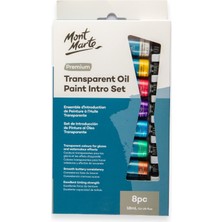 MONT MARTE mm Premium Transparan Yağlı Boya Giriş Seti 8 x 18ML