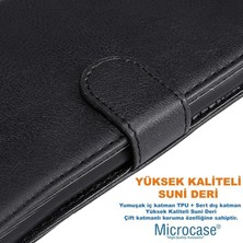 Microcase Samsung Galaxy S21 Fe Darbeye Dayanıklı Cüzdanlı ve Standlı Kapaklı Deri Kılıf Siyah AL4232