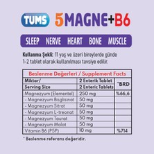 5 Magne +B6 60 Enterik Tablet Magnezyum Takviyesi