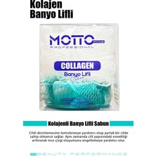 Motto Plus Professional Yaşlanma Karşıtı ve Nemlendirici Kolajen Özlü Banyo Lifli Sabun 130GR.