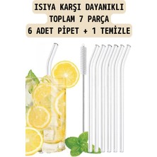 Mis Kitchen 6 Adet Cam Pipet Termosilikat (Isıya Dayanıklı) ve 1 Adet Pipet Temizleme Fırçası 1. Kalite