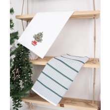 Baveno Home  Pamuk 2'Li 50x70 Cm Pike Desenli Mutfak Havlu Seti Baveno Home