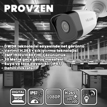 Provzen Hilook İp Kamera Seti 1080P Fullhd 12 Güvenlik Kamerası