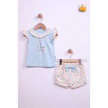 Babydola Kız Bebek Balık Desen Şortlu Takım 15097