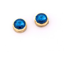 Coolmenclub Mavi Taşlı Geçmeli Kol Düğmesi