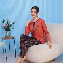 Miss Klein 1137B Kadın Kışlık Büyük Beden Üç Düğme Pijama Takımı