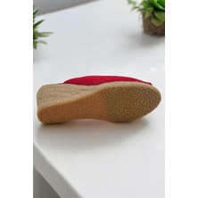 Yd Shoes 7cm Dolgu Topuk Keten Terlik El Yapımı Üretim