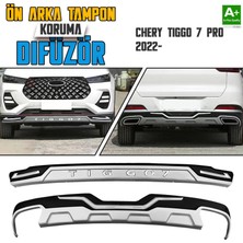 Drs Tuning S-Dizayn Chery Tiggo 7 Pro Ön ve Arka Tampon Koruma Difüzör Seti 2022 Üzeri A+ Kalite