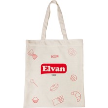 Elvan Bez Çanta Şeker ve Donut Temalı 35x40 cm 1 Adet Kullanışlı Hediye Çantası