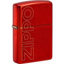 Zippo Metallic Red Logo Design Çakmak