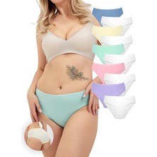 Alya Underwear Kadın Pamuklu Bato / Hipster Slip Külot - 10'lu Paket (MULTICOLOR-X18)