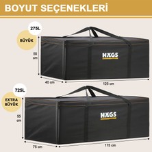 Haegs Bahçe Mobilya Minderi Saklama Çantası Hurç, Organizer, Düzenleyici Depolama Hurcu 275 Lt Siyah