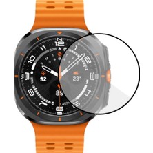 Microcase Samsung Watch Ultra Tam Kaplayan Kavisli Ekran Koruyucu 3D Pet Film - Siyah AL3385