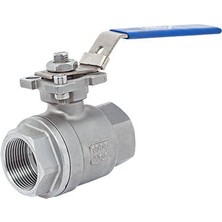 Unox Iki Parçalı Tepe Flanşlı Paslanmaz Dişli Küresel Vana 3/4"