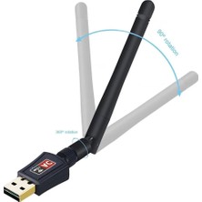 Grc Accessory Dual Band USB Adapter Wifi 5 AC600 Mbps Wireless Speed 2.4+5 Ghz USB 2.0 Adaptör Kablosuz Wifi Alıcı